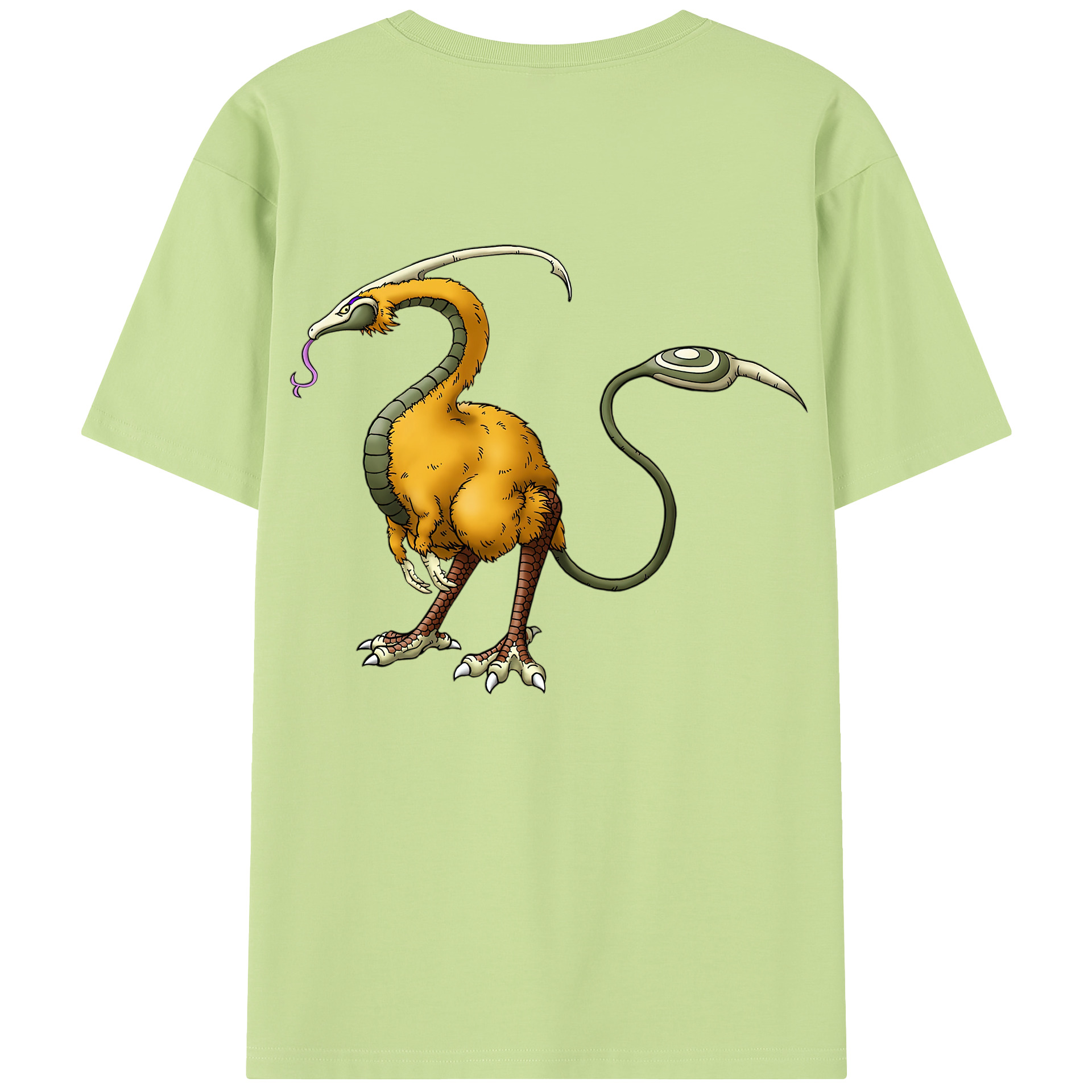（画像用） ドラゴンクエスト Doragon Kuesuto Dragon Quest 綿100％半袖Tシャツ（背面プリント）